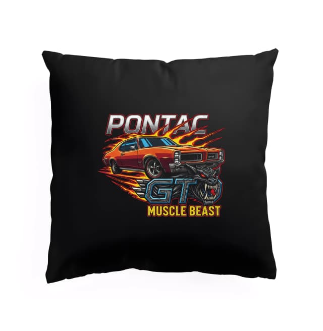Polštář Pontiac Gto Muscle Beast Ohnivá Síla A Divoký Vlk