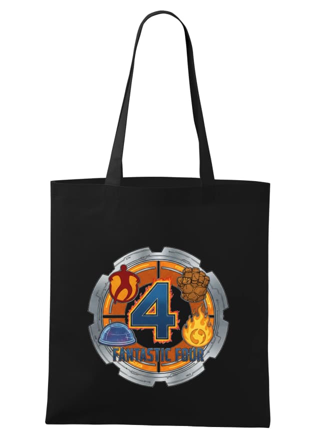 Nákupní taška Ikonický Design Fantastic Four Ohnivá Síla Kamenný Úder A Neviditelná Moc