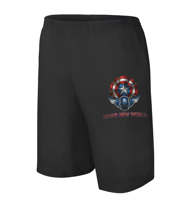 Pánské/dětské kraťasy Temný Štít Křídla A Lebka Captain America Brave New World