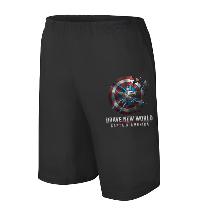 Pánské/dětské kraťasy Brave New World Captain America Orel Elektřina A Rozbitý Štít