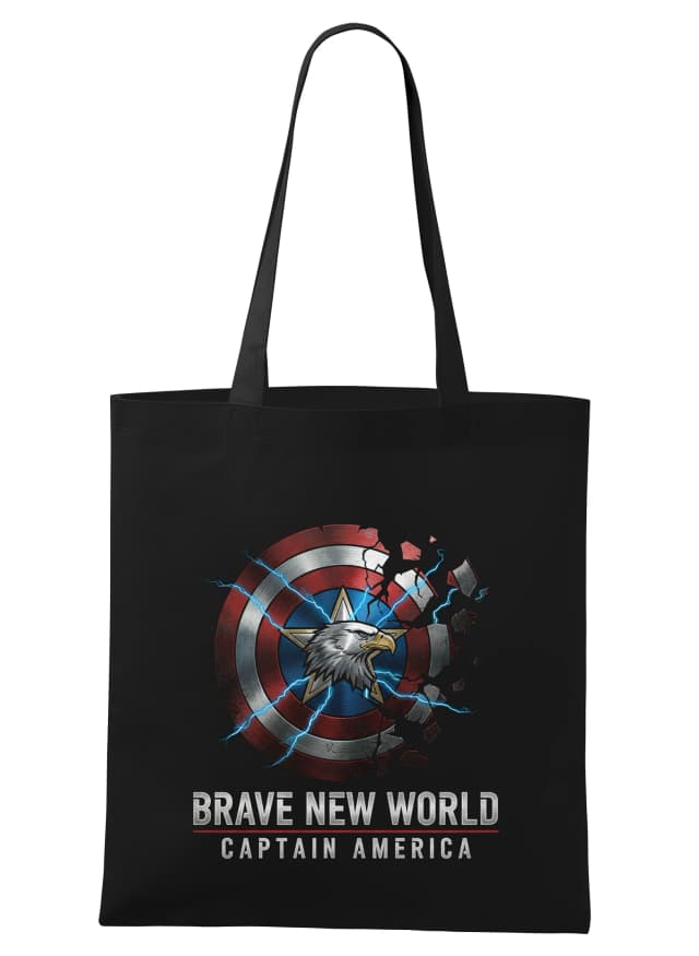 Nákupní taška Brave New World Captain America Orel Elektřina A Rozbitý Štít