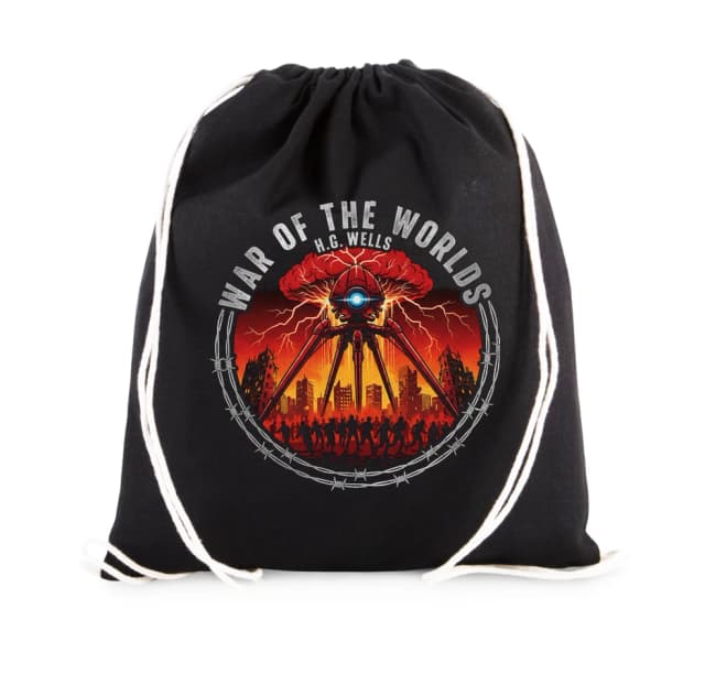 Vak na záda Ohnivá Invaze War Of The Worlds Třínohý Stroj Nad Městem