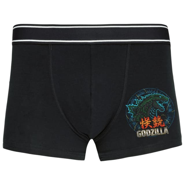 Boxerky Godzilla Noční Elektrický Hněv Nad Městem Zkáza