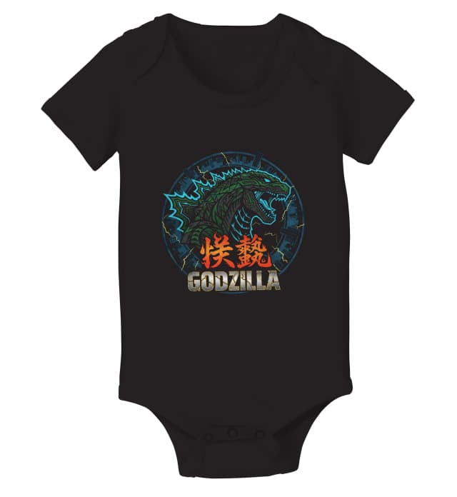 Dětské body Godzilla Noční Elektrický Hněv Nad Městem Zkáza