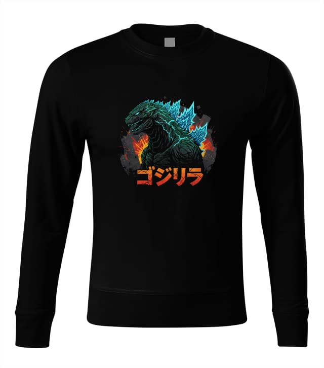 Mikina bez kapuce Godzilla Král Atomové Zkázy A Městské Apokalypsy
