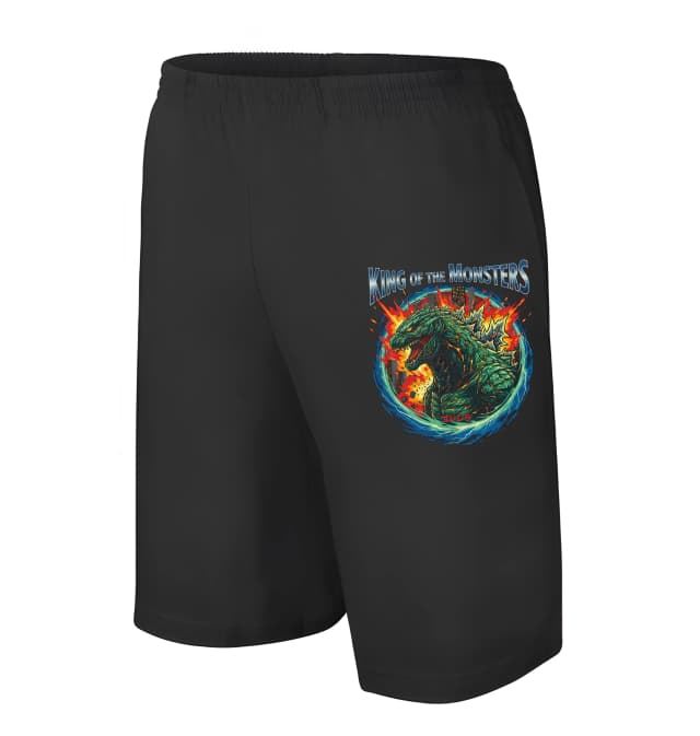 Pánské/dětské kraťasy Zelený Král Monstrů Godzilla King Of The Monsters V Plamenech Města