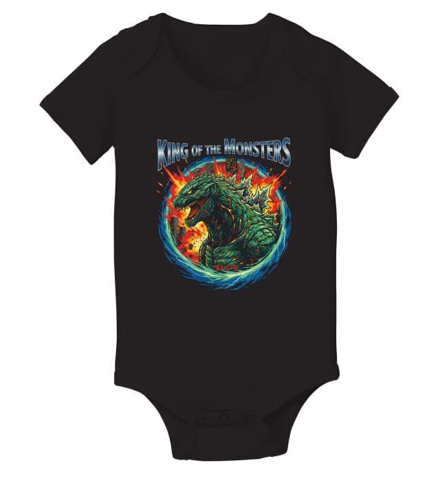 Dětské body Zelený Král Monstrů Godzilla King Of The Monsters V Plamenech Města