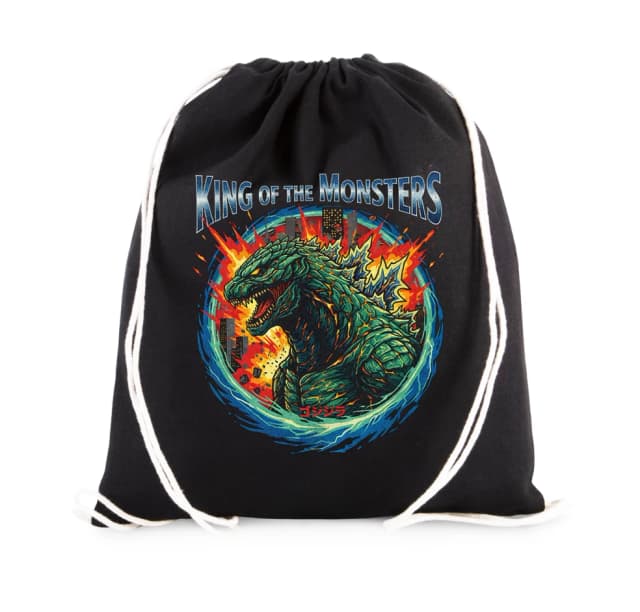 Vak na záda Zelený Král Monstrů Godzilla King Of The Monsters V Plamenech Města