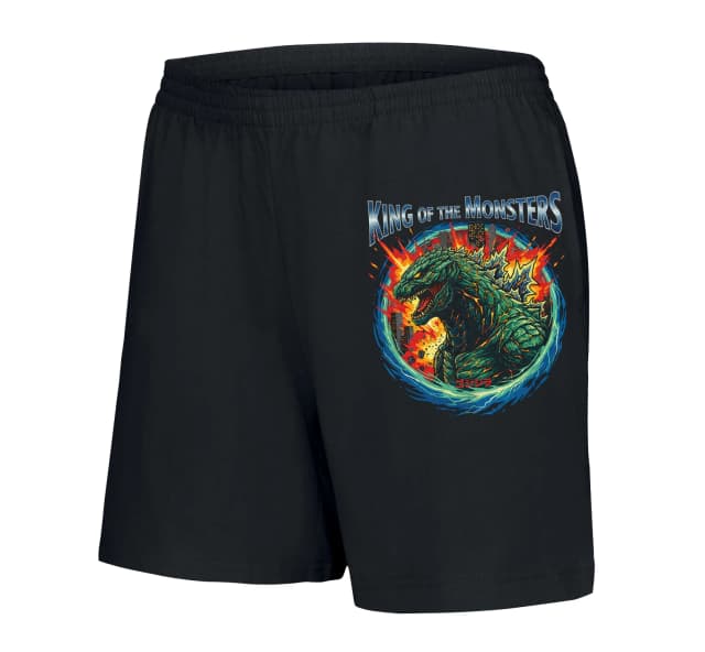 Dámské šortky Zelený Král Monstrů Godzilla King Of The Monsters V Plamenech Města