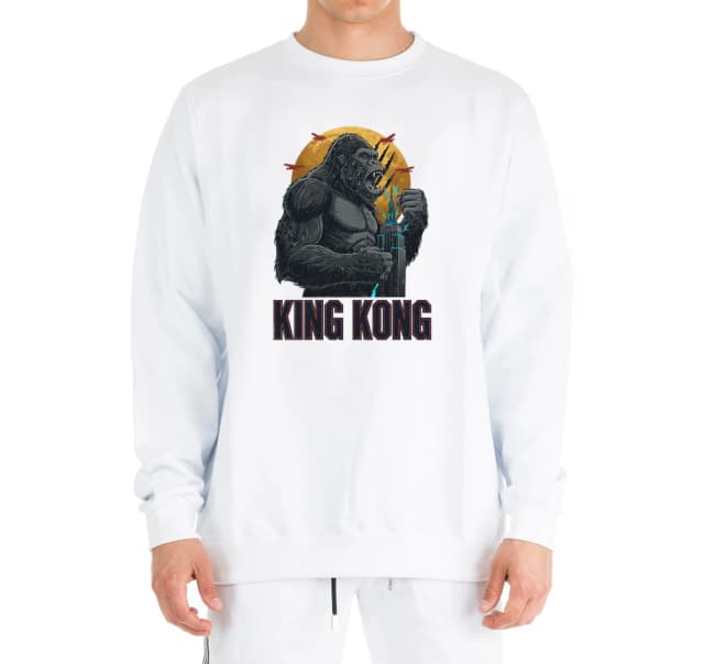 Mikina bez kapuce King Kong V Zlatém Svitu Nad New Yorkem