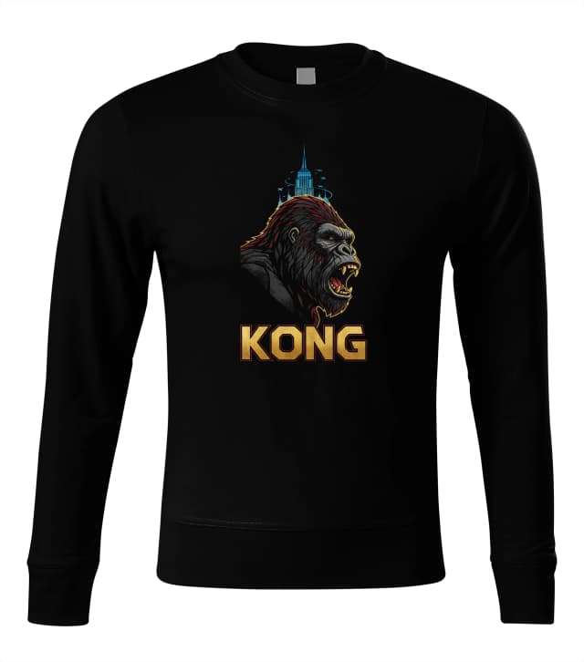 Mikina bez kapuce King Kong Nespoutaná Síla Nočního Města