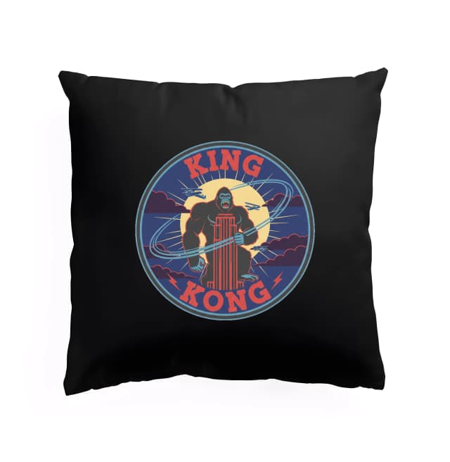 Polštář Legendární King Kong Na Mrakodrapu V Retro Nočním Odznaku