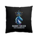 Polštář Magnus Carlsen Královský Jezdec Šachová Ikona Neonová Energetická Síla