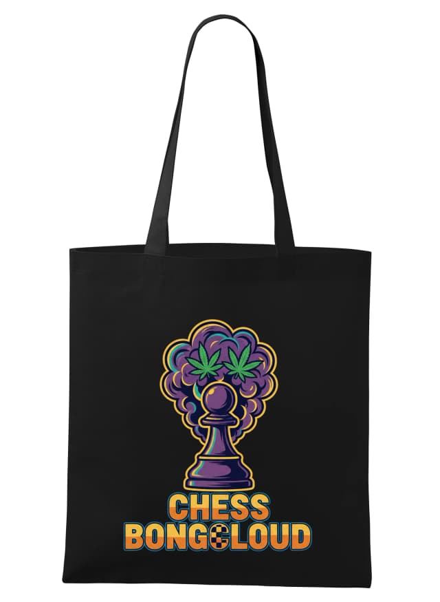 Nákupní taška Pěšec V Kouři Chess Bongcloud S Listy Konopí