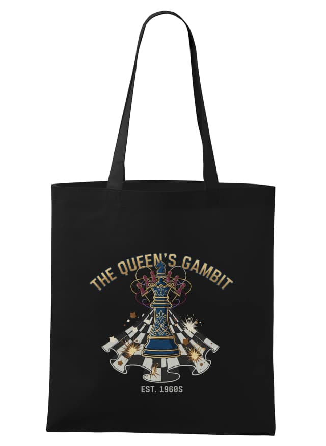 Nákupní taška The Queens Gambit Limitovaná Edice Šachové Královny V Retro Stylu