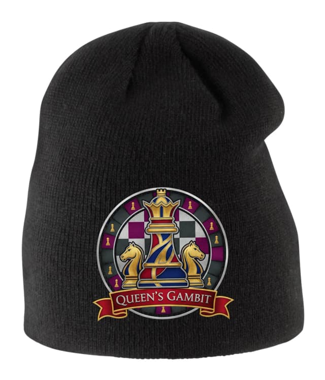 Dětská zimní čepice Královský Šarm Queens Gambit Šachová Elegance A Síla