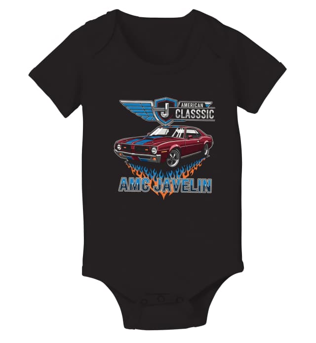 Dětské body Legendární Síla Amc Javelin American Classic S Plameny A Křídly