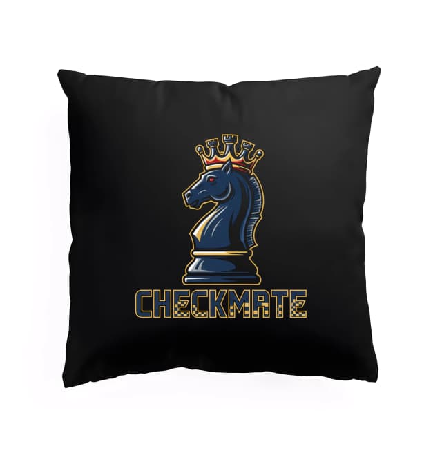 Polštář Královský Černý Jezdec Checkmate Pro Mistrovské Šachy