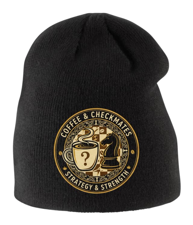 Dětská zimní čepice Coffee  Checkmates Káva Šachy A Strategie Síly