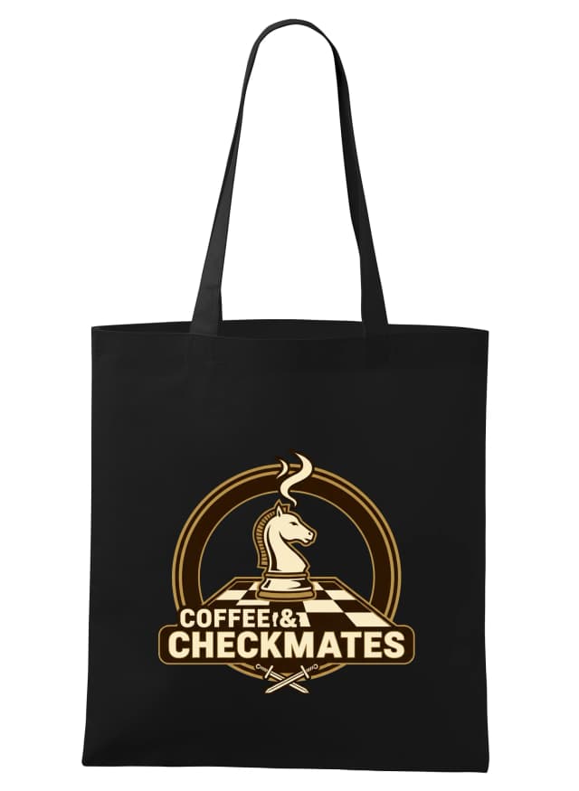 Nákupní taška Šachová Káva Tahy A Vítězství Coffee  Checkmates