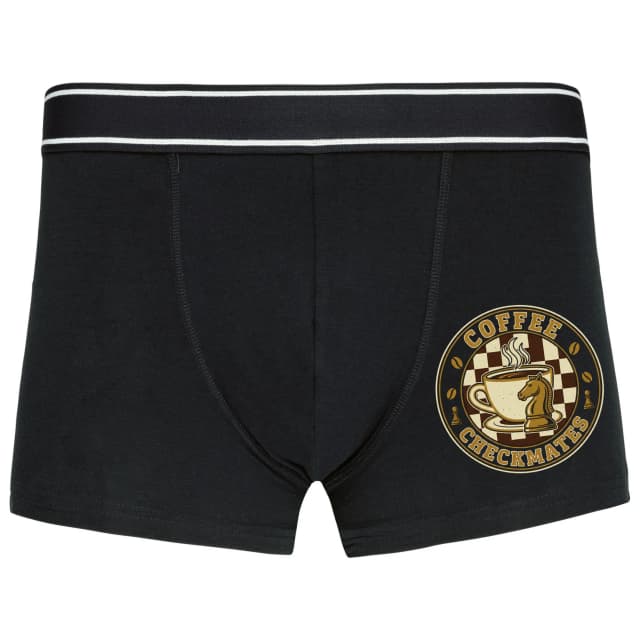 Boxerky Kávový Rytíř Na Šachovnici  Espresso Mat A Taktika