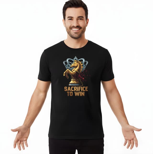 Pánské tričko Zlatý Jezdec A Umění Oběti Sacrifice To Win