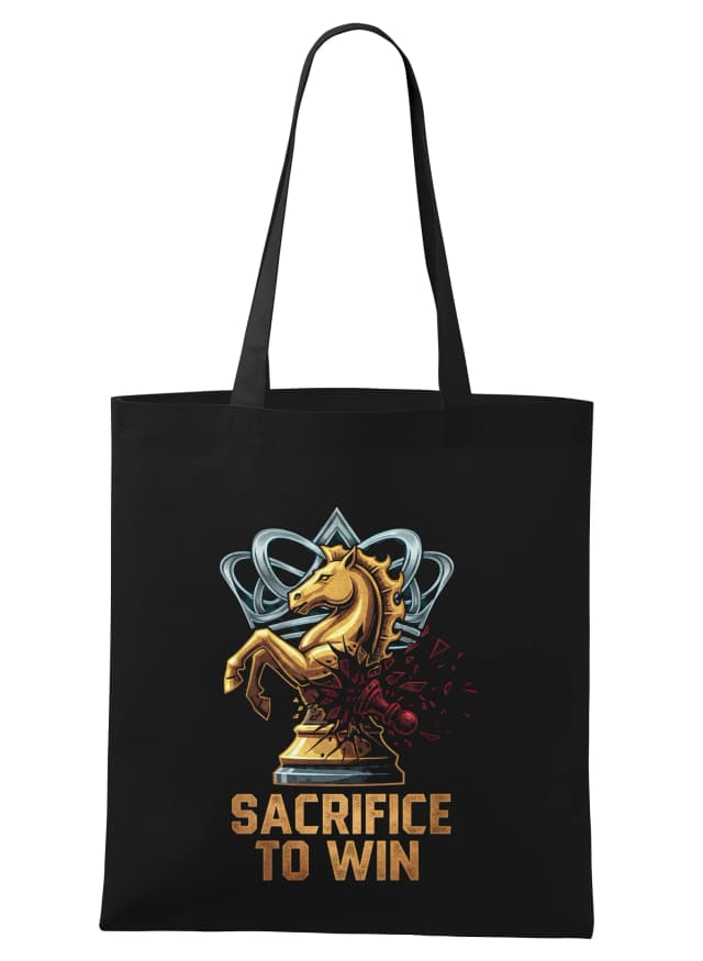 Nákupní taška Zlatý Jezdec A Umění Oběti Sacrifice To Win