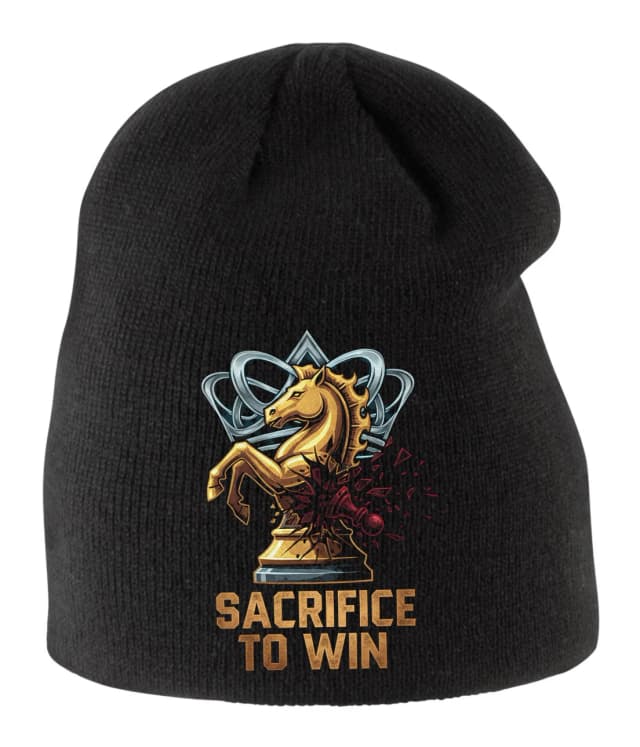 Dětská zimní čepice Zlatý Jezdec A Umění Oběti Sacrifice To Win