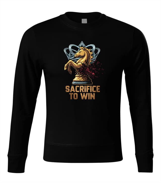 Mikina bez kapuce Zlatý Jezdec A Umění Oběti Sacrifice To Win