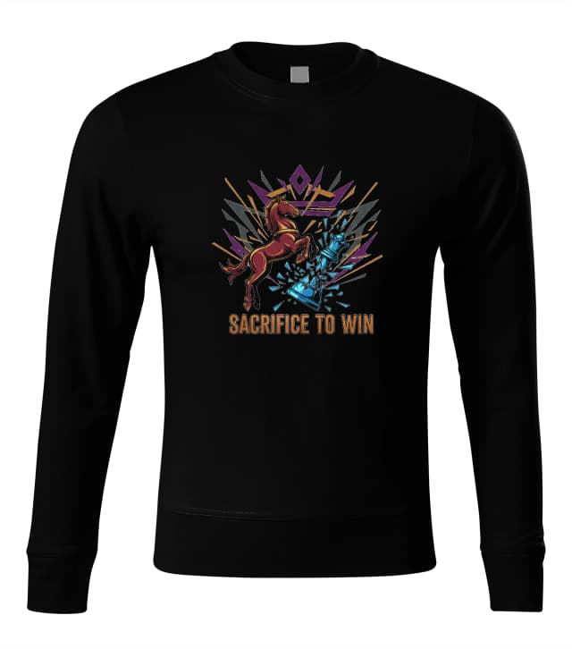 Mikina bez kapuce Jezdec Obětuje Krále Cesta K Vítězství Sacrifice To Win