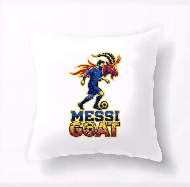 Polštář Messi Goat Zlatý Génius Fotbalu  Síla Technika A Vášeň