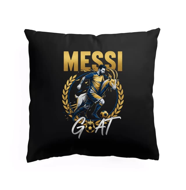 Polštář Messi Goat Zlatý Věnec A Koruna Fotbalového Génia