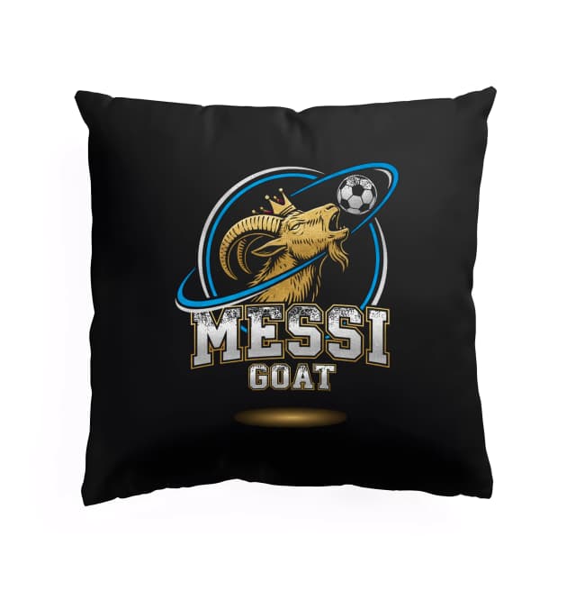 Polštář Messi Goat Zlatý Král Fotbalu S Vesmírnou Korunou Legendy