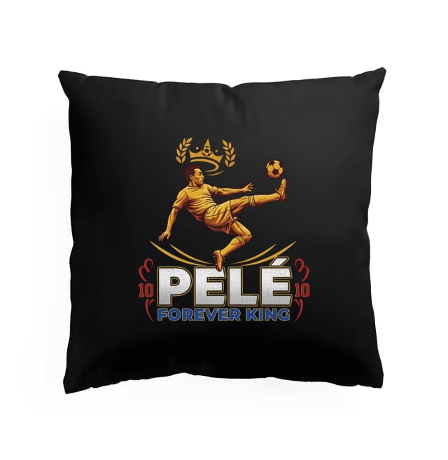 Polštář Pelé Forever King Zlatý Majestát Kopané A Gól Z Nůžek