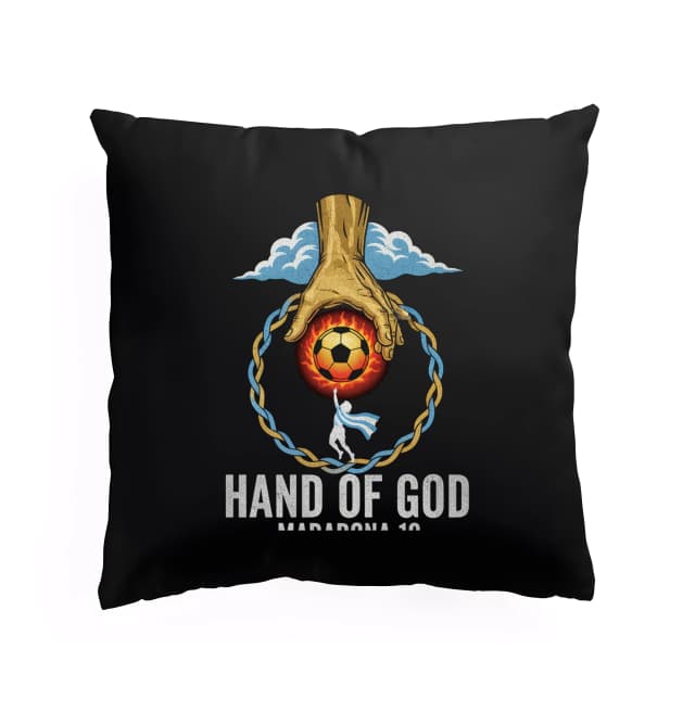 Polštář Hand Of God Maradona 10 Božská Ruka Ohnivý Gól A Legendární Moment