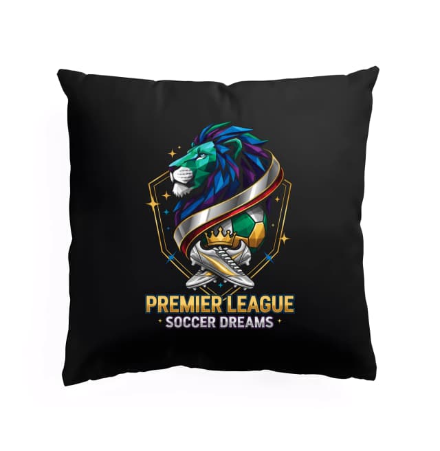 Polštář Královský Lev Premier League Fotbalové Sny A Koruna