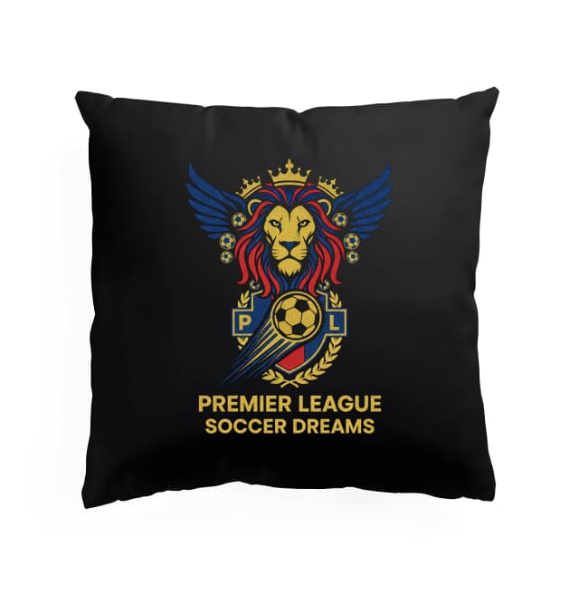 Polštář Premier League Královský Fotbalový Lev Sny A Vítězná Koruna