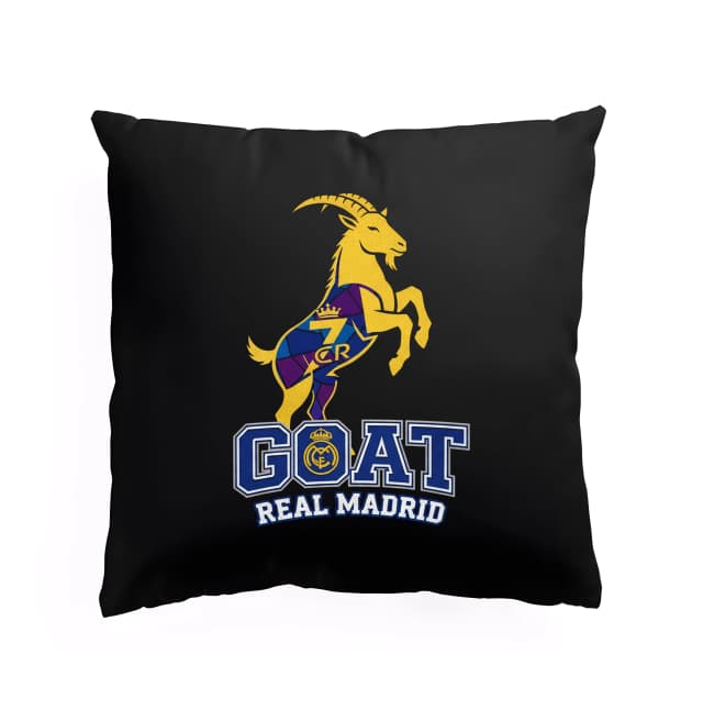 Polštář Zlatá Koza Síla Cr7 Goat Real Madrid Legendární Emblém