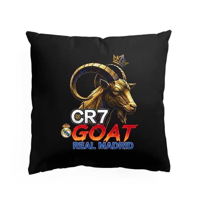 Polštář Cr7 Goat Zlatá Koruna Real Madrid Král Gólů A Triumfů