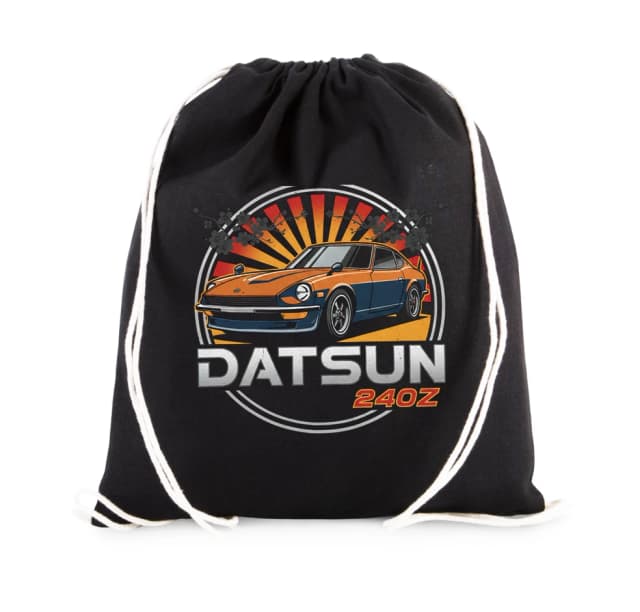 Vak na záda Datsun 240z Japonská Ikona Retro Západ Slunce A Třešňové Květy