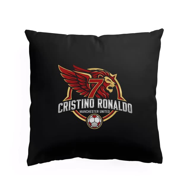 Polštář Křídla Lva Cr7 Cristiano Ronaldo Manchester United Červený Zlatý Štít