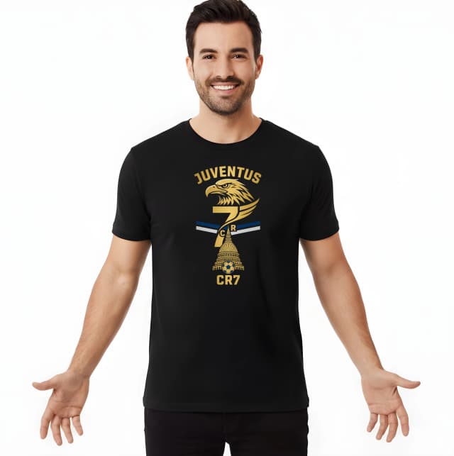 Pánské tričko Zlatý Orel Cr7 Juventus 7 Fotbalový Motiv U Kapitolu