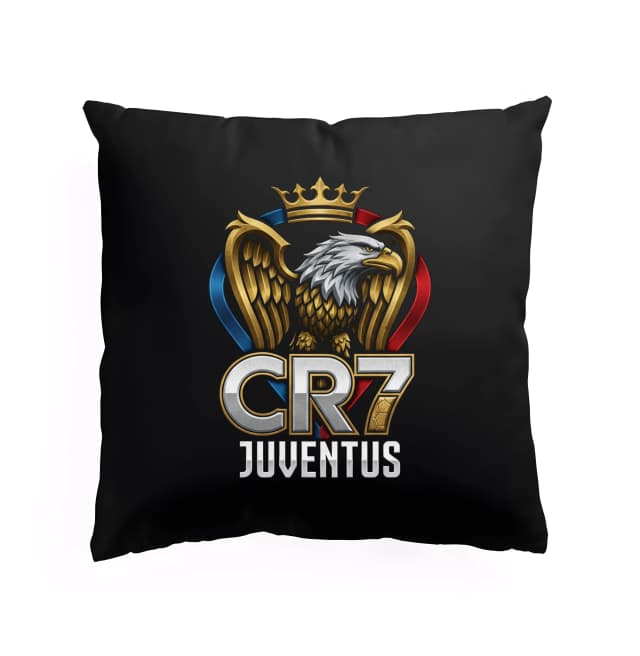 Polštář Královský Štít Cr7 Juventus Zlatý Orel Koruna A Síla