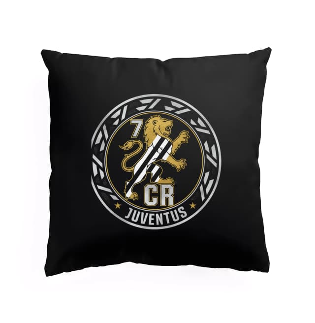 Polštář Legendární Černobílý Štít Cr7 Juventus S Lví Silou A Číslem 7