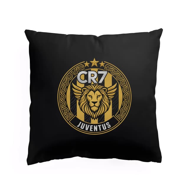 Polštář Legendární Zlatý Lev Cr7 Juventus Královský Emblém Síly