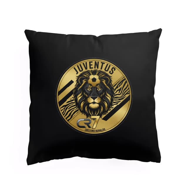 Polštář Královský Zlatý Lev Cr7 Juventus Síla Legendy A Vítězství
