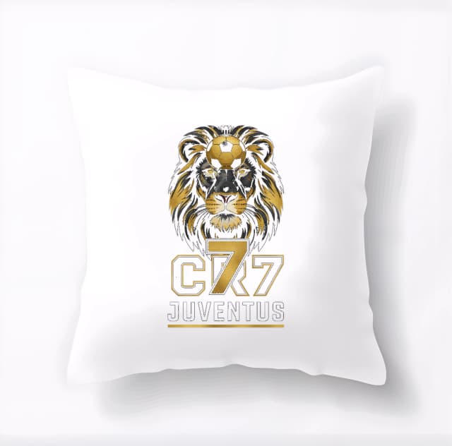 Polštář Lví Symbol Cr7 Juventus Zlatý Emblém Síly Hrdosti A Vítězství