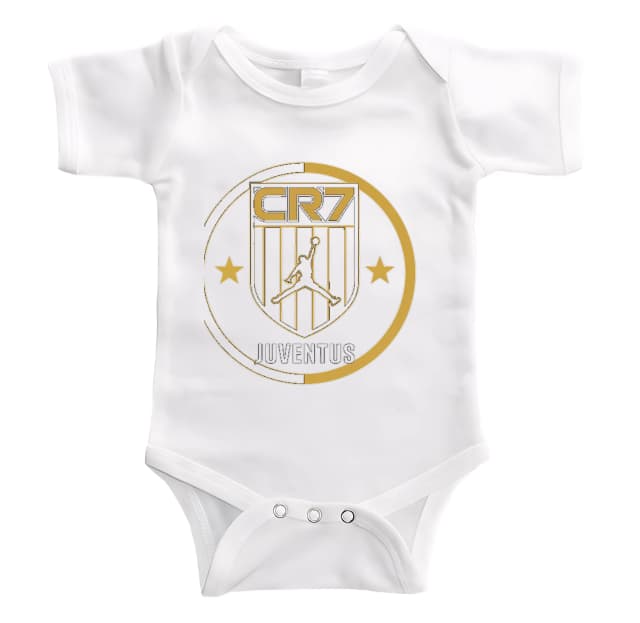 Dětské body Cr7 Juventus Zlatý Emblém Skok Síla A Legendární Styl