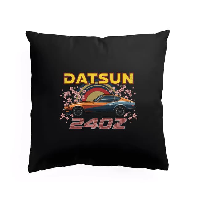Polštář Datsun 240z Japonská Ikona S Třešňovými Květy A Retro Západem Slunce