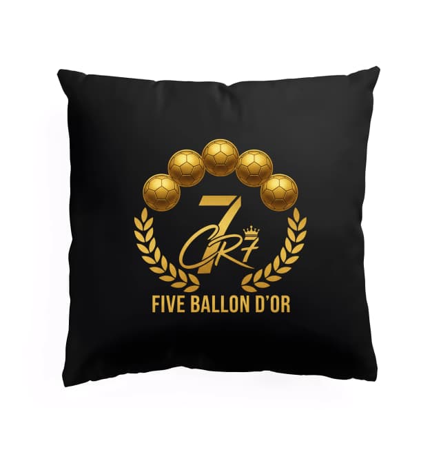 Polštář Cr7 Zlatý Oblouk Pěti Ballon Dor Královské Logo Ikona Fotbalu